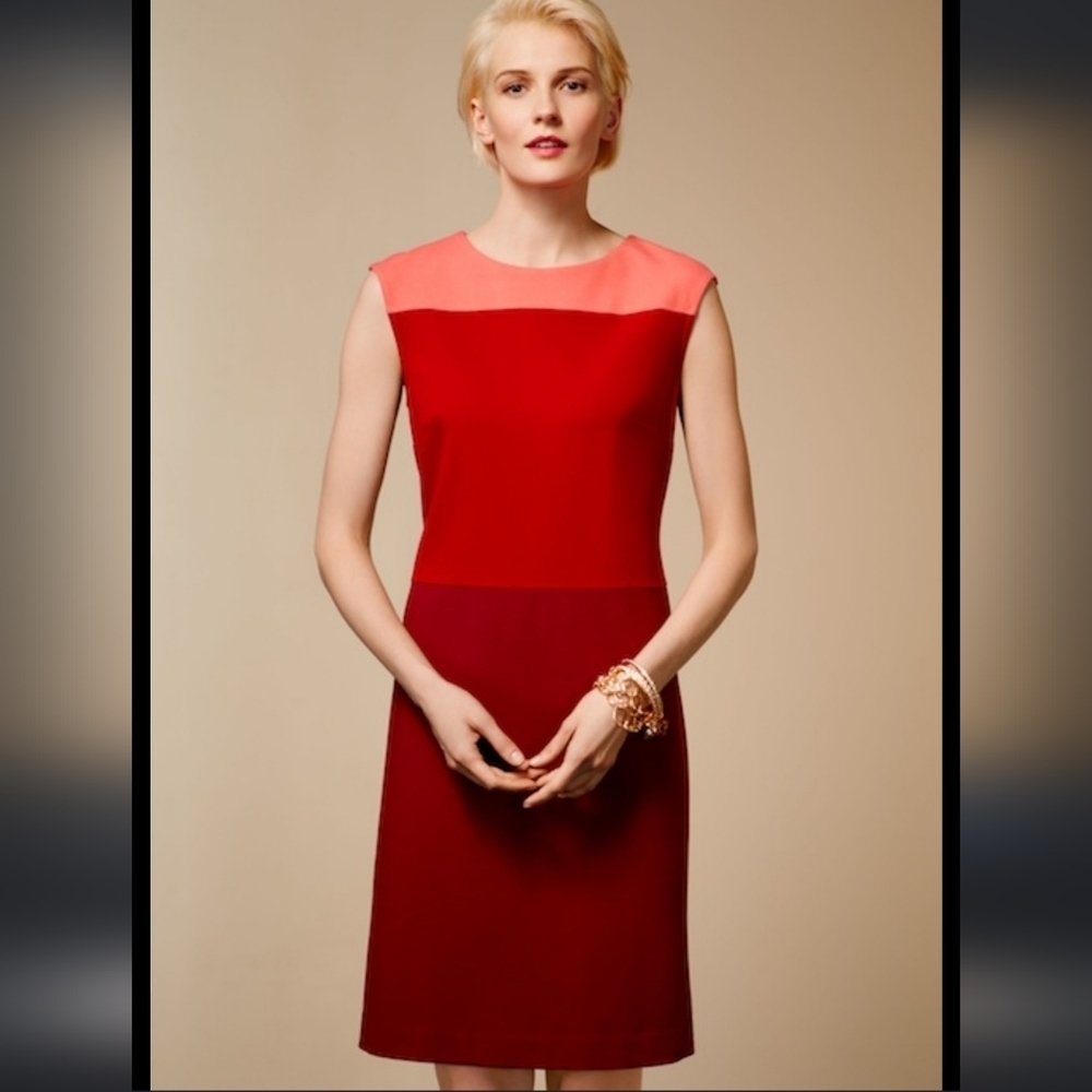 Talbots Colorblock Ponte Sheath Dress Size 2